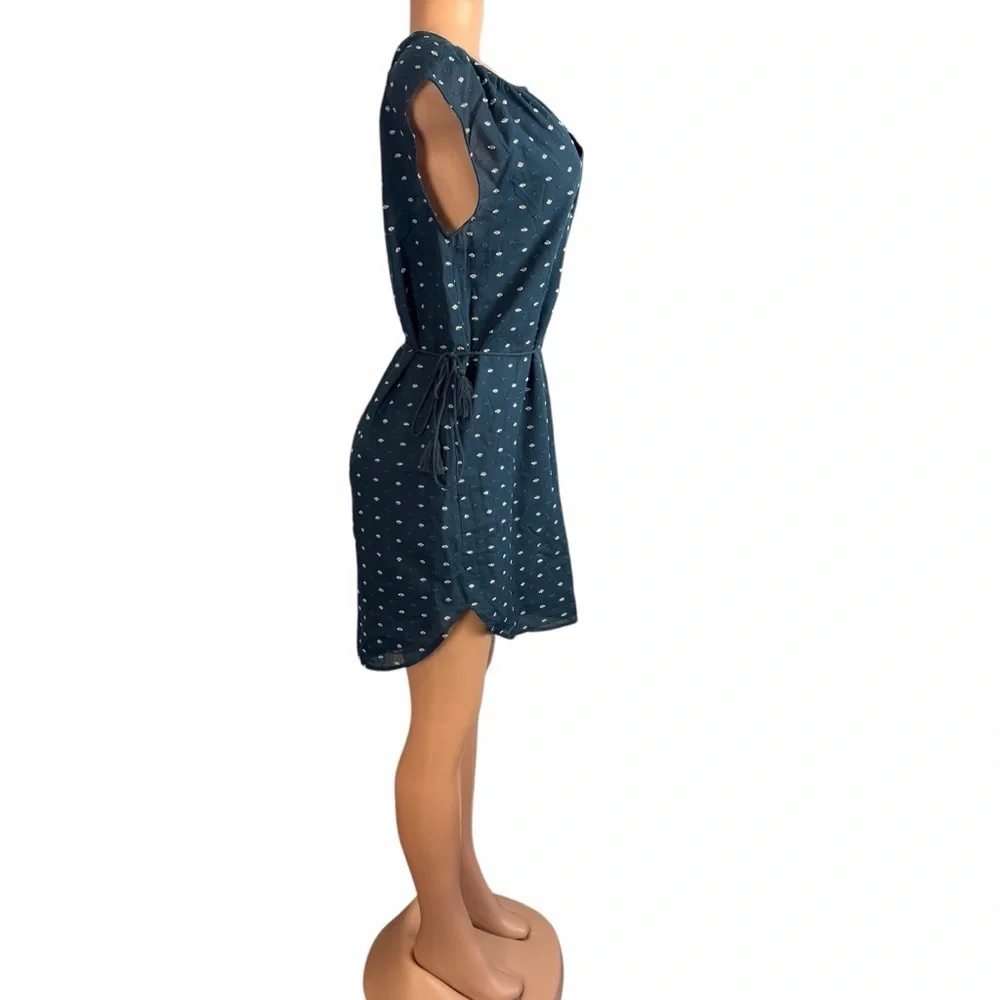 Loft Blue Sleeveless Tie-Waist Shirtdress - Picture 6 of 9